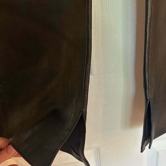 Garson by Rem Garson Black Authentic Leather Pants Size 6 - Picture 3 of 12